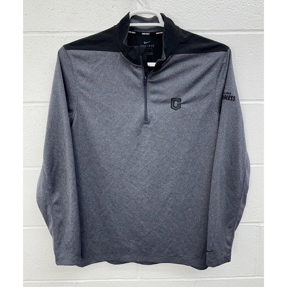 Nike Golf Dry Core 1/4 Zip Pullover Tech‎ Sweatshirt Gray Black / Men's Large